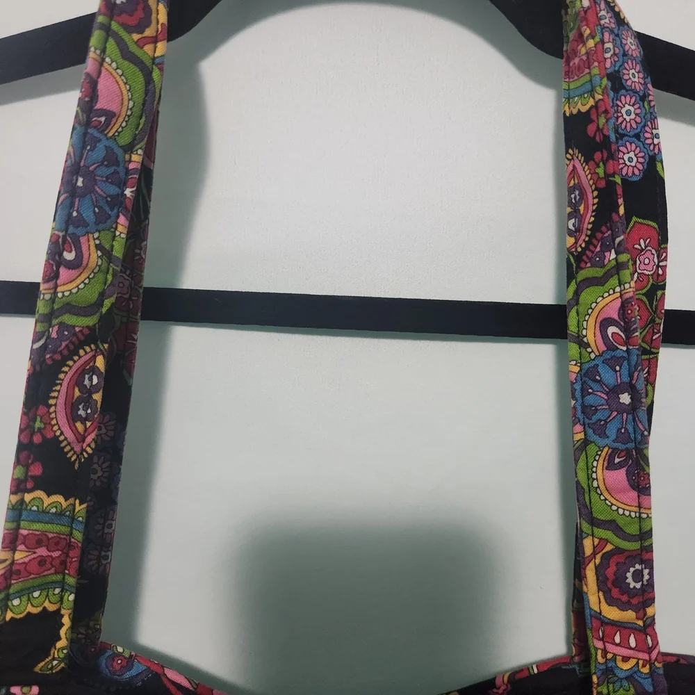 Vera Bradley Symphony in Hue Multi-Color Paisley Quilted Shoulder Hipster Bag.